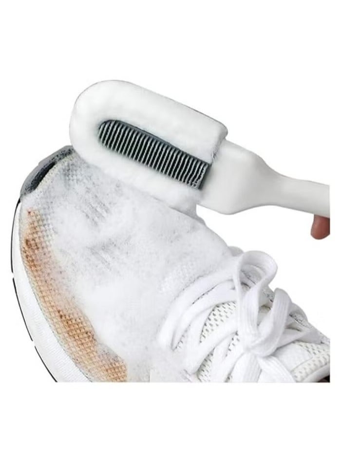 Shoe Cleaning Soft Bristle Brush With Long Hangable Handle (White)  - Image 1