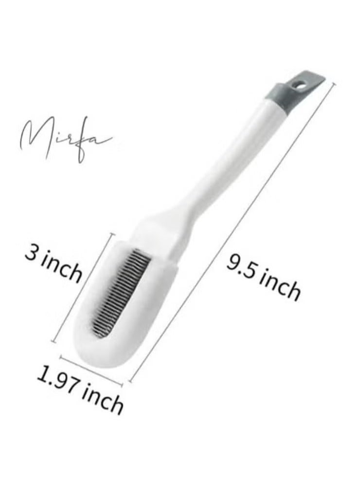 Shoe Cleaning Soft Bristle Brush With Long Hangable Handle (White)  - Image 3