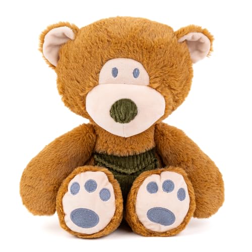 Mirada Cute Huggable Brown Bear with Pocket Plush Soft Toy | Dressed Stuffed Teddy for Baby Girls & Kids | Cute, Washable & Snuggly Gift for Raksha Bandhan/Birthday/Festivals - 25cm - Image 3