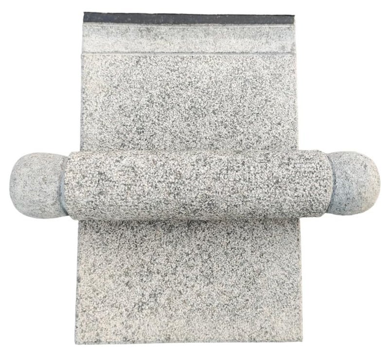 EZAHK EZAHK Granite Stone Mortar and Pestle Set 14x9 Inches Black Unpolished for Herbs and Spices  - Image 2