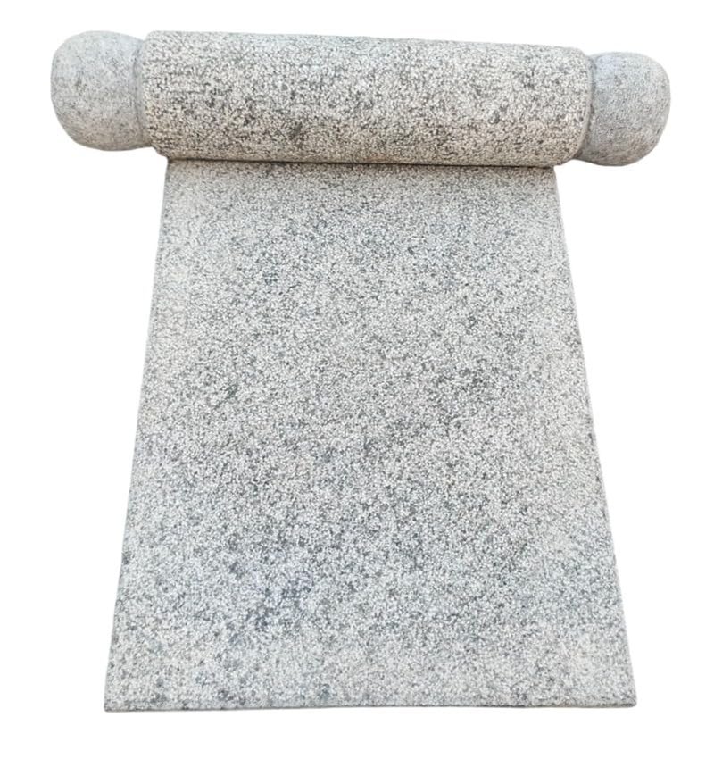 EZAHK EZAHK Granite Stone Mortar and Pestle Set 14x9 Inches Black Unpolished for Herbs and Spices  - Image 3