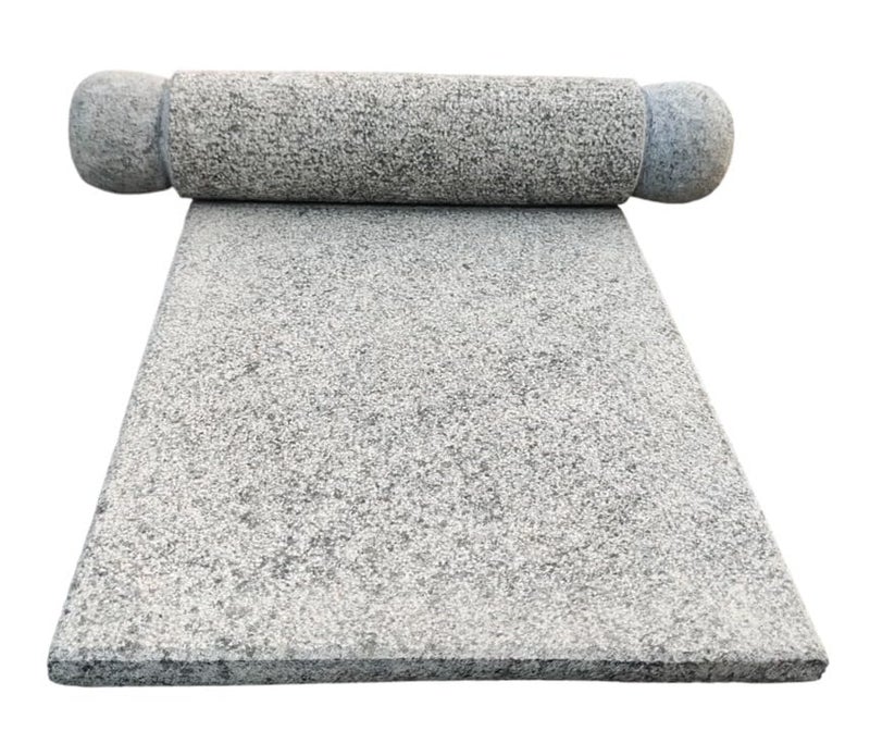 EZAHK EZAHK Granite Stone Mortar and Pestle Set 14x9 Inches Black Unpolished for Herbs and Spices  - Image 1