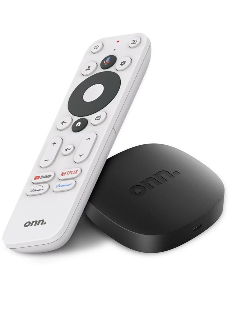 ONN Google TV 4K UHD Streaming Box with Voice-Enabled Remote Control – Ultra HD HDR Smart TV Box with Built-in Chromecast, Wi-Fi, and Google Assistant – Smooth Wireless Streaming of YouTube, Netflix, Prime Video, and More - Image 1