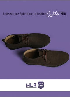 MLR natural shoes chamoisette leather and handmade dark brown with a medical grade  - Image 4