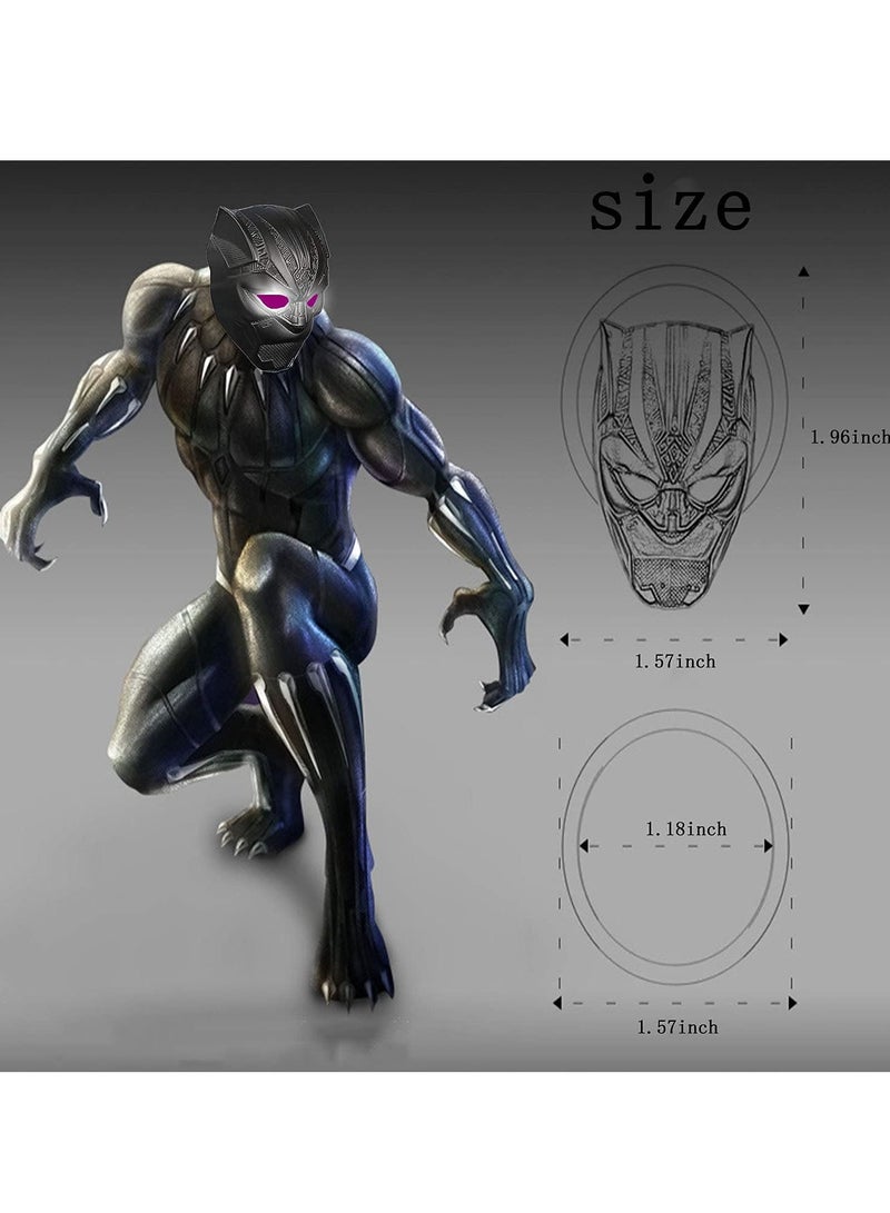 SYOSI Car Engine Start Cover of Black Panther Push, Start Stop Button Cover Replacement Push Button Car Engine Start Stop Trim Protector Key Ring Circle Cover 3D Car Interior Accessory Light Black - Image 4