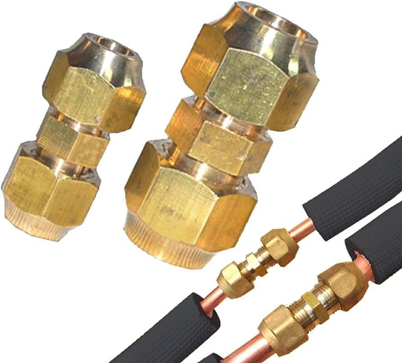 METER STAR Air Conditioning Copper Pipe Extension - 3/10" Flare Nut, Joint Double Connector, Intermediate Connection Head, Free Welding, Fits 3/10 inch Diameter Tubes - Image 5