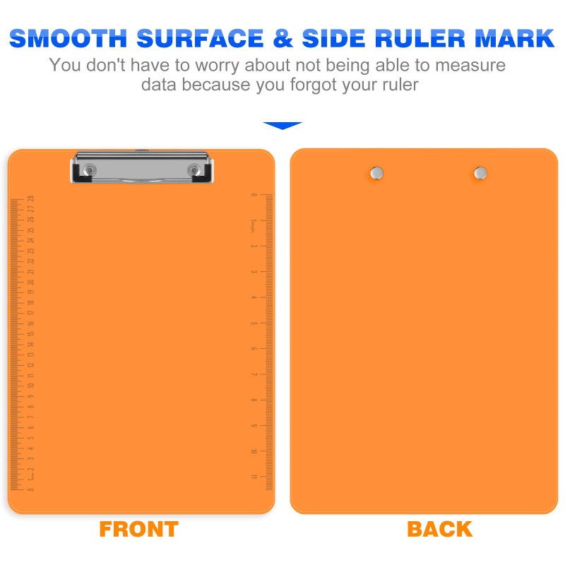 HERKKA 15 Pack Plastic Clipboards, Assorted Color, Low Profile, Standard A4 Letter Size - Image 4
