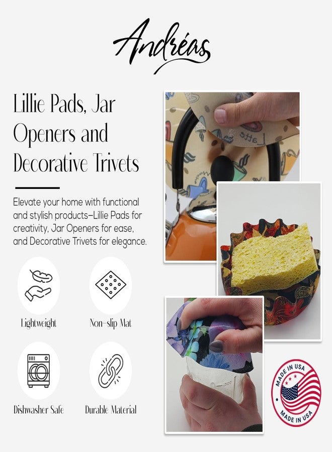 فتاحة برطمانات سيليكون من أندرياس، لوح تقطيع - 6.25 بوصة، ماسك غطاء مانع للانزلاق، ومقشرة ثوم، آمنة للغسل في غسالة الأطباق، متعددة الاستخدامات، مصنوعة من السيليكون والقماش المتين، صنع في الولايات المتحدة الأمريكية، JO-348 - Image 5