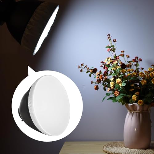 Heliora 7" Standard Reflector Diffuser Lamp Shade Dish with 20° /40°/ 60° Honeycomb Grid White Soft Cloth for Bowens Mount Studio Strobe Flash Light Speedlite - Image 3