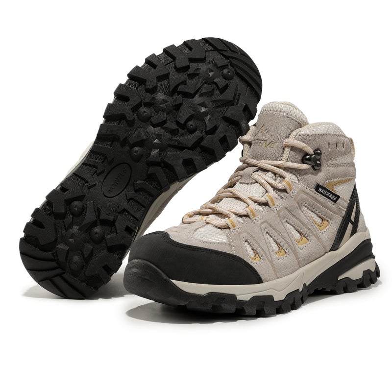 NORTIV 8 Women's Waterproof Hiking Boots Outdoor Trekking Camping Trail Hiking Boot Seeker,Size 8,Taupe,Seeker - Image 5