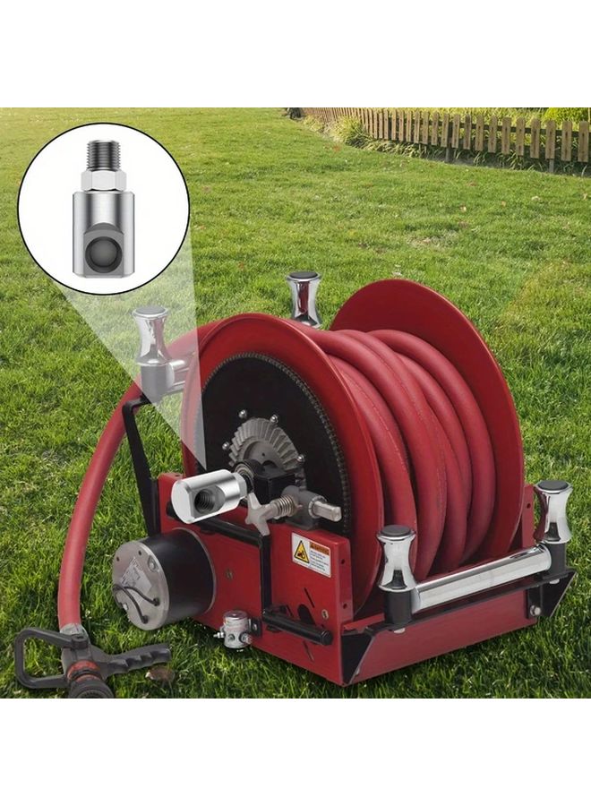 Heavy Duty Stainless Steel Garden Hose Reel Swivel Fitting Silvery 5000PSI Corrosion Resistant - Image 3