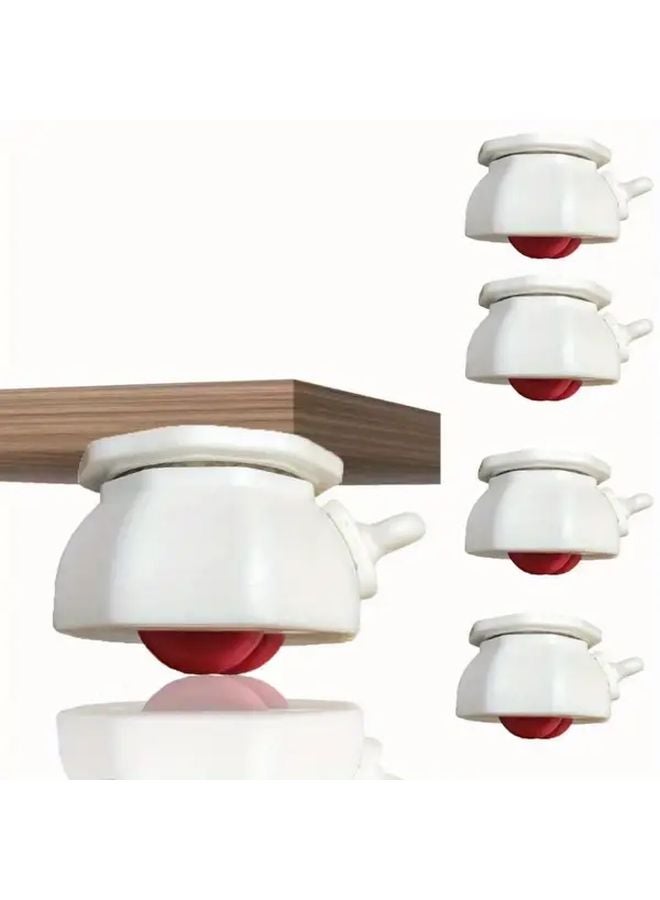 Heavy Duty Adhesive Furniture Wheels 4Pcs No Drill Thickened Base 360 Rotatable - Image 2