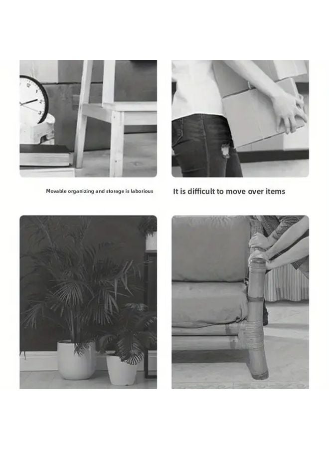 Heavy Duty Adhesive Furniture Wheels 4Pcs No Drill Thickened Base 360 Rotatable - Image 4