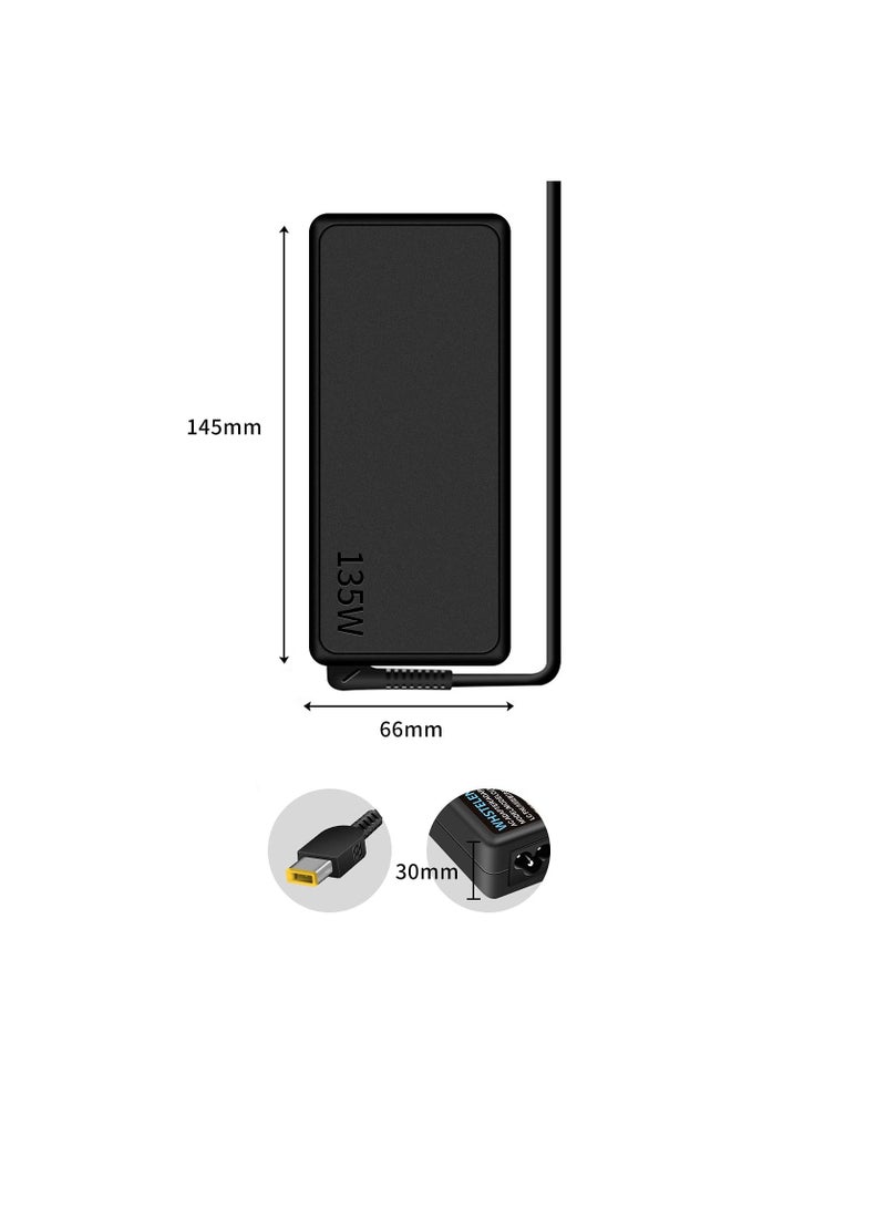 Terabyte Charger for Lenovo 135W 20V 6.75A Laptop Charging Cable for Lenovo AC Adapter 11.0 mm x 5.0 mm - Image 4