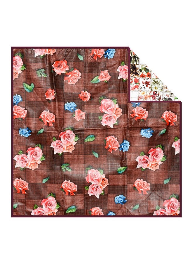 Kuber Industries Food Mat | Fridge Combo Set | Fridge Mat | Fridge Top Cover | Reversible Bed Server Mat | Gulab 7 Pcs Fridge Top Combo | Hanging Organizer | Maroon - Image 3