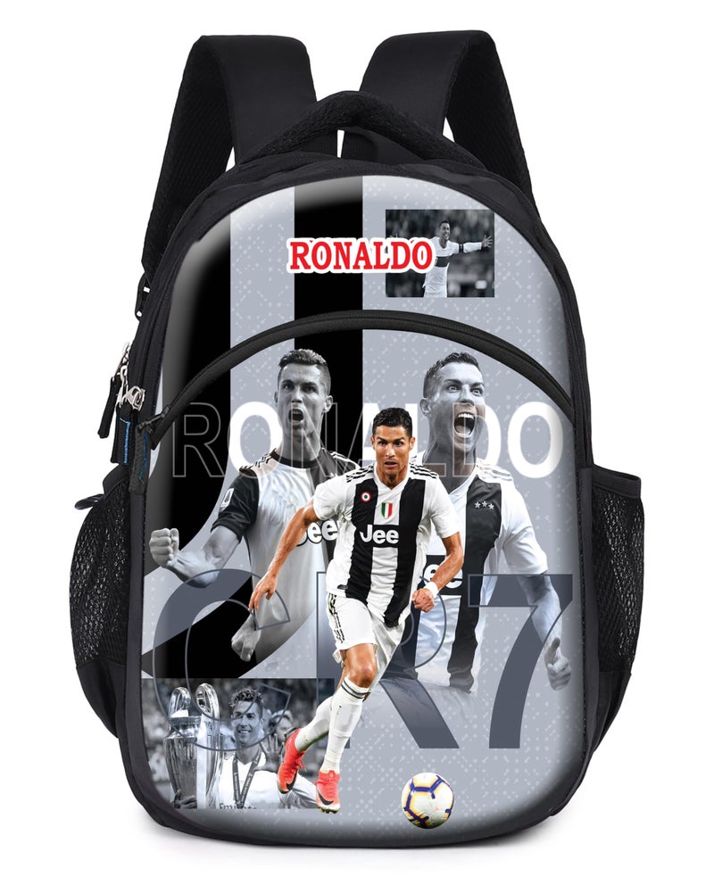 Ronaldo 18 Inch Unisex Laptop Backpack - Printed Travel, School, College & Office Multi-Utility Daypack with Printed Design - Image 1