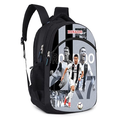 Ronaldo 18 Inch Unisex Laptop Backpack - Printed Travel, School, College & Office Multi-Utility Daypack with Printed Design - Image 2