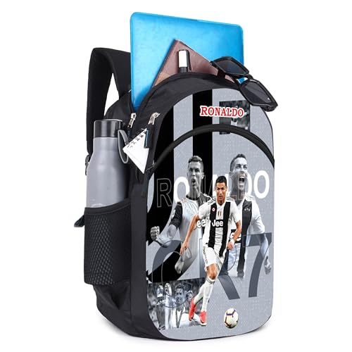 Ronaldo 18 Inch Unisex Laptop Backpack - Printed Travel, School, College & Office Multi-Utility Daypack with Printed Design - Image 5