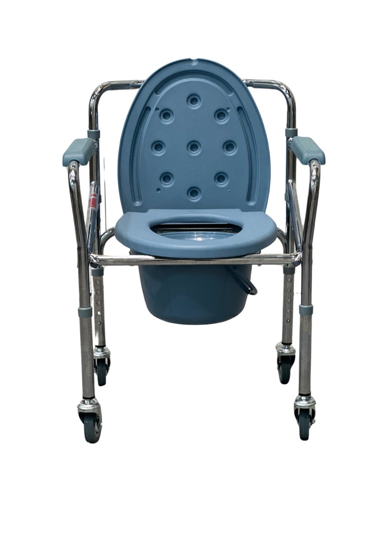 NOVAMED folding commode wheelchair  (696) - Image 2