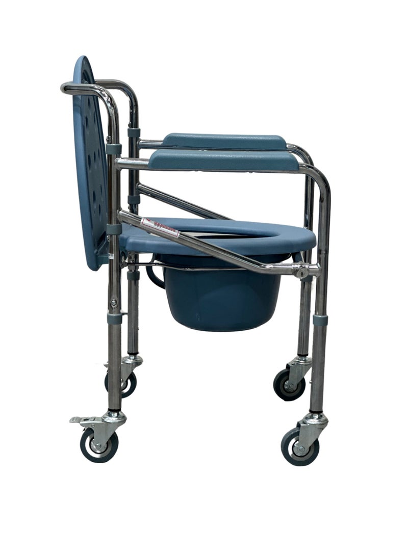 NOVAMED folding commode wheelchair  (696) - Image 3