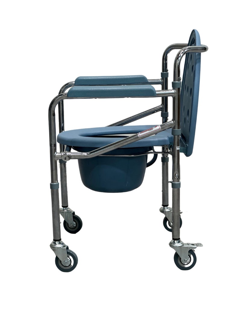 NOVAMED folding commode wheelchair  (696) - Image 4