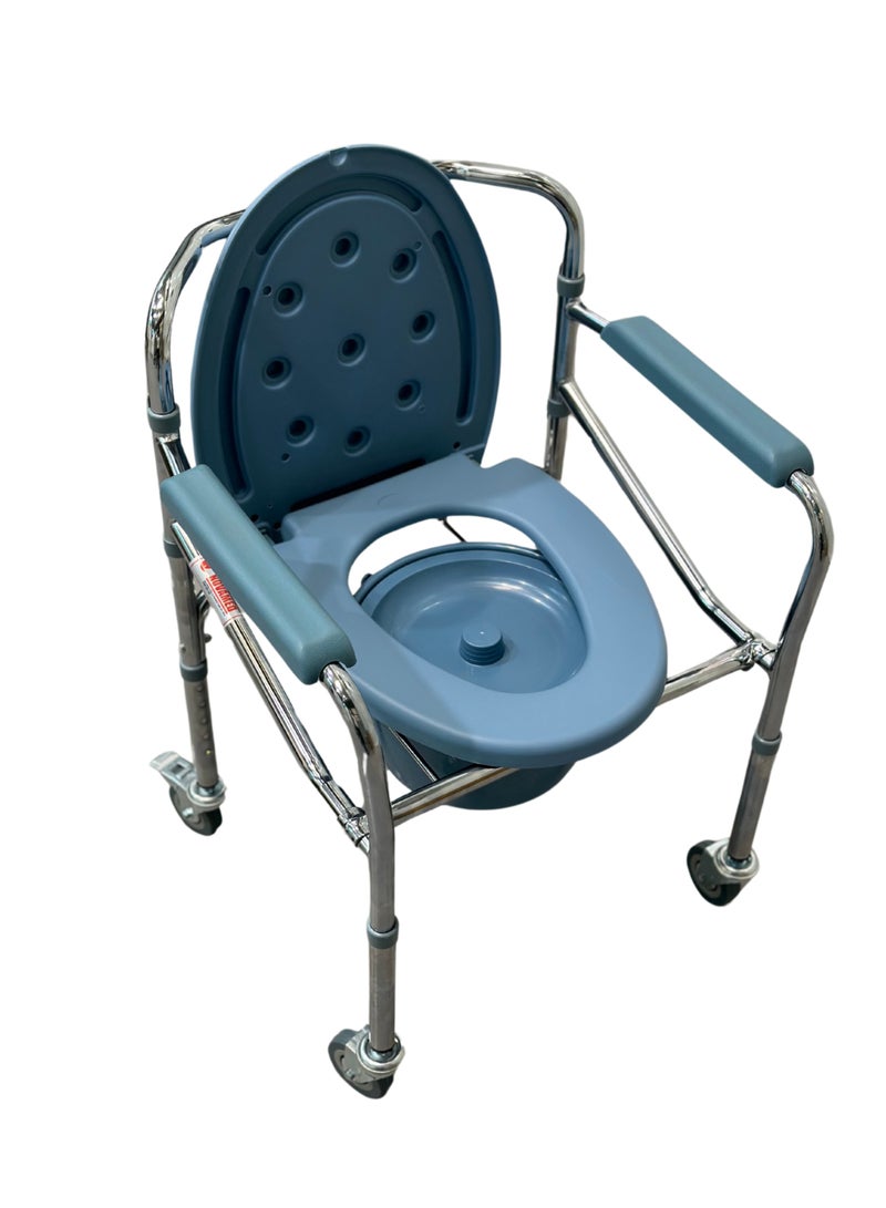 NOVAMED folding commode wheelchair  (696) - Image 5