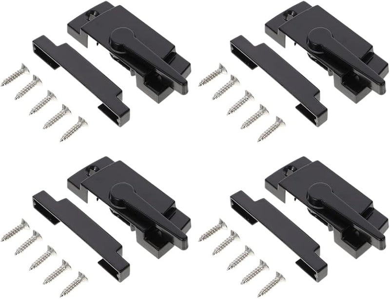 أقفال قفل إطار النافذة الأسود الآمنة للأطفال سهلة التركيب أقفال هلالية - Image 2