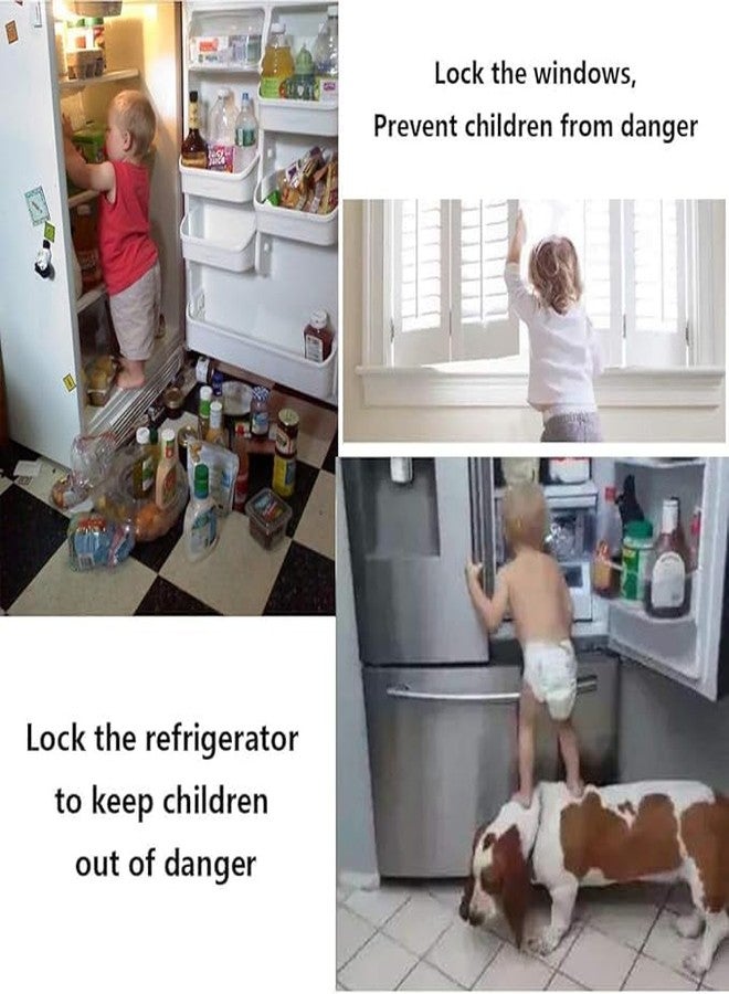 Swejos Child Safety Lock for Wardrobe, Drawers and Fridge, self-Adhesive, with Strong Adhesive, no Drilling, Protection Against Children and Small Children, for Furniture and Kitchen - Image 3