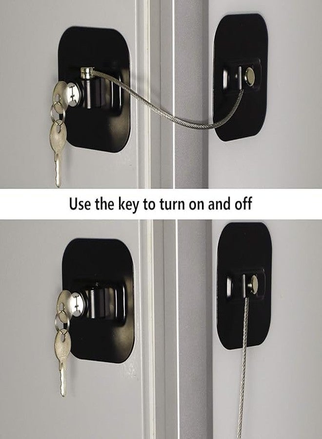 Swejos Child Safety Lock for Wardrobe, Drawers and Fridge, self-Adhesive, with Strong Adhesive, no Drilling, Protection Against Children and Small Children, for Furniture and Kitchen - Image 5