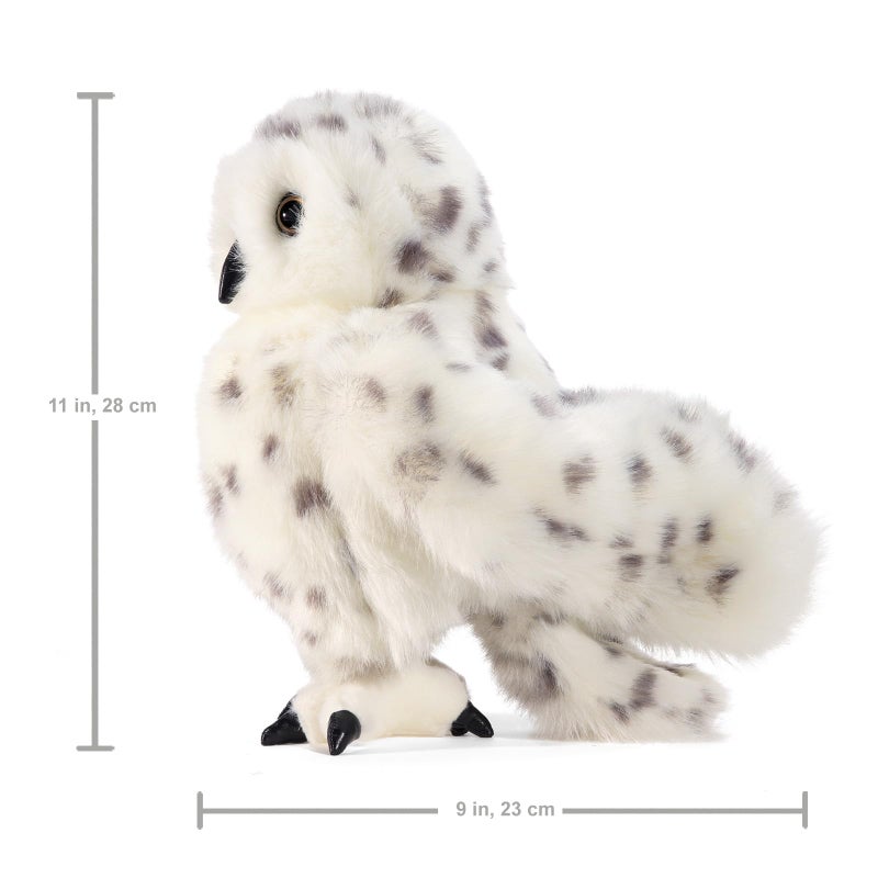 Folkmanis Snowy Owl Hand Puppet, Standard Packaging, White, Black - Image 4