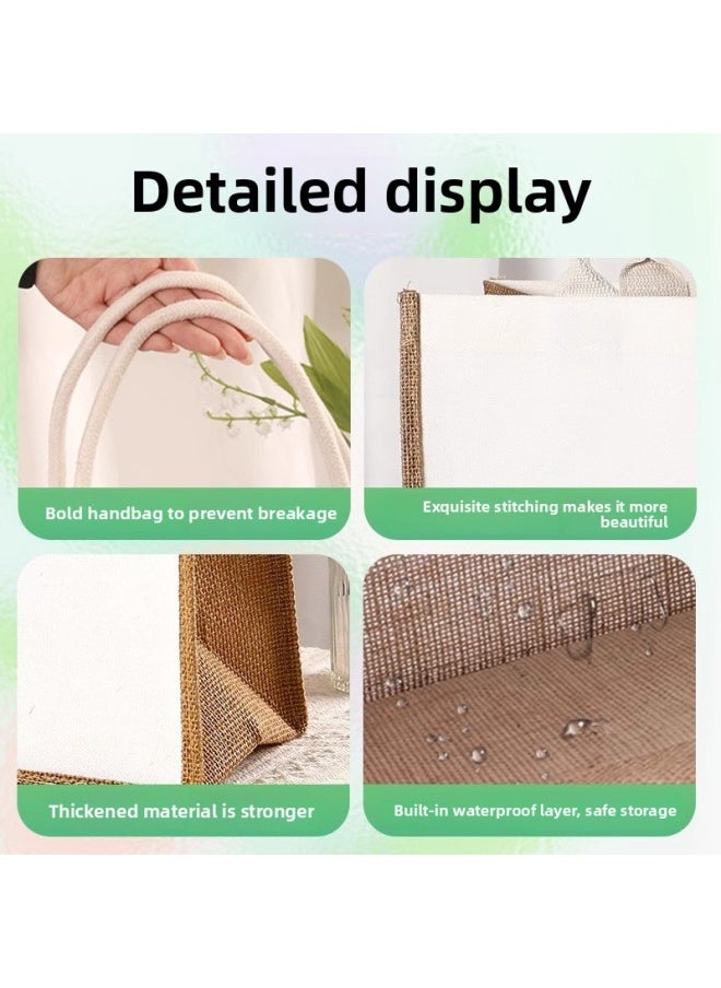 Generic - Butterfly Ancient Bart Material Bag Diy Mother's Day Canvas Bag Children's Handmade Creative Linen Bag Group Building Activity Gift-Color:Vertical Style [niaomeng Butterfly] Comes With A Full Set Of Tools + Detailed Tutorials - Image 1
