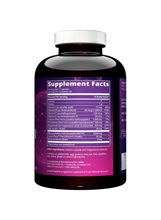 MRM Nutrition Bone Maximizer® III | with MCHA + Vitamin D3 + Vitamin K2 | Bone Health | High Potency | Key Vitamins and Minerals for Bones | 50 Servings - Image 2