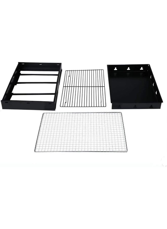 GO2CAMPS - GO2CAMPS Portable Charcoal BBQ Grill (35X27cm) | Tabletop Charcoal Barbeque Grill Foldable Stainless Steel Barbecue Charcoal Stove with Plating Grid for Camping, Hiking, Picnics and Outdoor Cooking - Image 1