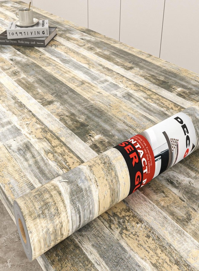 Decotalk Rustic Wood Peel and Stick Countertop Contact Paper, 17.7x200 Inch, Light Wood, Waterproof, Renter Friendly - Image 1