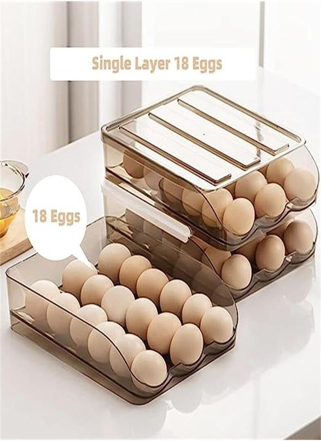 Generic - Egg Holder for Refrigerator 36 Count Egg Container Egg Tray for Refrigerator Automatic Rolling Egg Storage Box Fridge Egg Organizer Egg Basket for Refrigerator(2 Layers) - Image 1