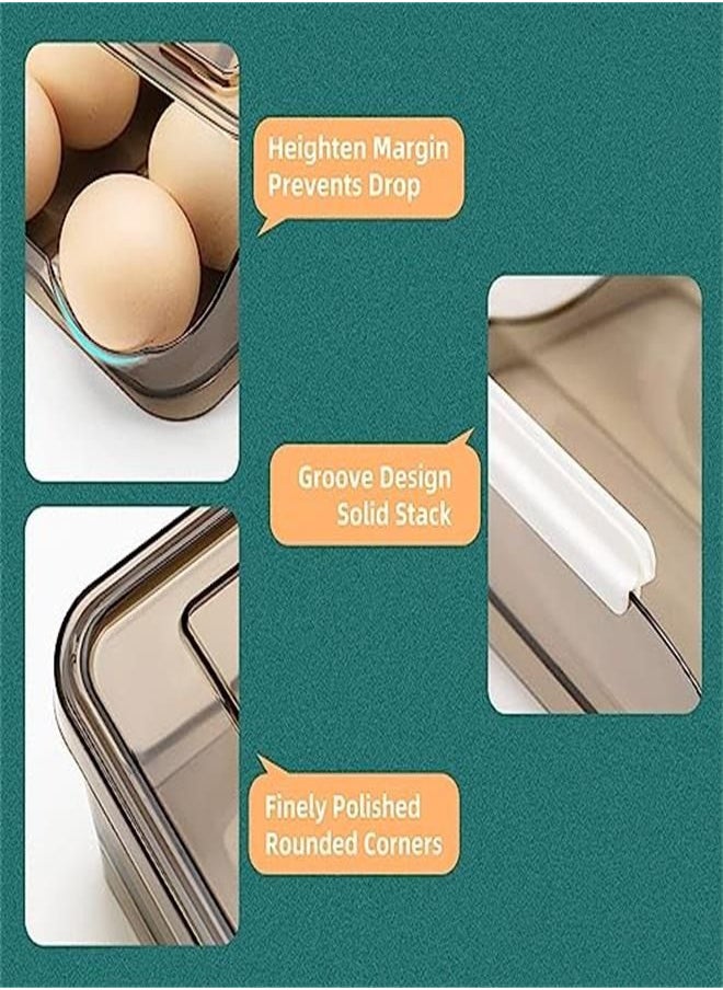 Generic - Egg Holder for Refrigerator 36 Count Egg Container Egg Tray for Refrigerator Automatic Rolling Egg Storage Box Fridge Egg Organizer Egg Basket for Refrigerator(2 Layers) - Image 1