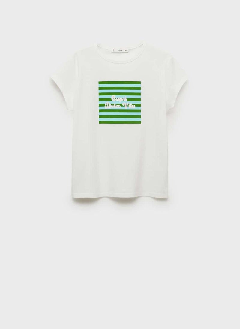 MANGO Printed Cotton-Blend T-Shirt  - Image 5