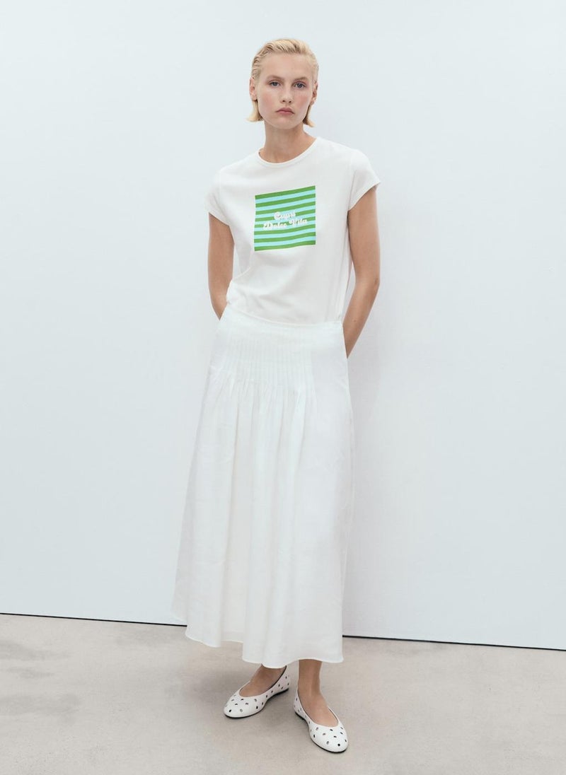 MANGO Printed Cotton-Blend T-Shirt  - Image 4