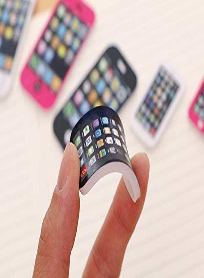 YONIMI 4 pcs Cartoon Eraser with Pencil Sharpener and 4 pcs Mobile Eraser (Pack of 8) - Image 3