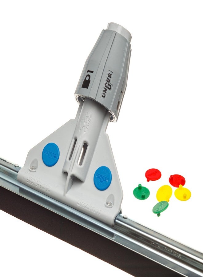 Unger Commercial SmartFit™ WaterWand™ 30" Heavy-Duty Floor Squeegee with 53" Aluminum Handle - Ideal for Removing Water and Dirt from Uneven Surfaces, Grouted Tile, and Non-Slip Flooring HM30K - Image 3