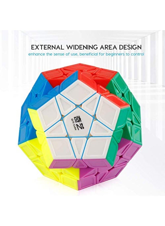 كي يي كوغام كيوي مگامينكس مكعب بدون ملصقات مزدوج الأبعاد بتصميم مقبض سرعة مكعب لعبة أحجية (إصدار كيهينغ S) - Image 3