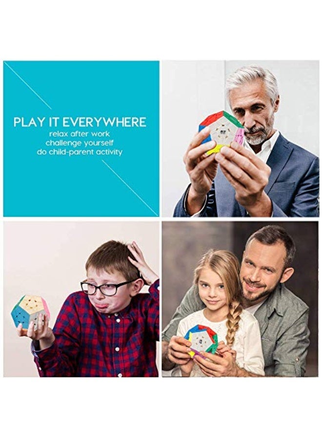 كي يي كوغام كيوي مگامينكس مكعب بدون ملصقات مزدوج الأبعاد بتصميم مقبض سرعة مكعب لعبة أحجية (إصدار كيهينغ S) - Image 5