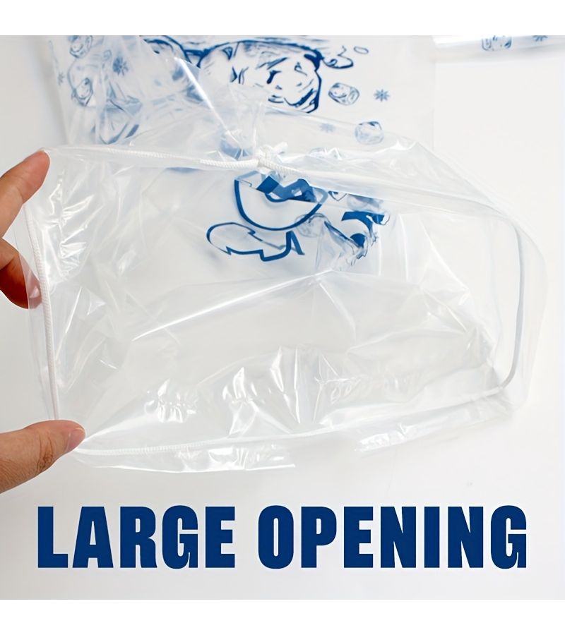 Heavy Duty Commercial Ice Bags 10 Lb Drawstring 11in X 19in 1.4 Mil Pack Of 50 - Image 3