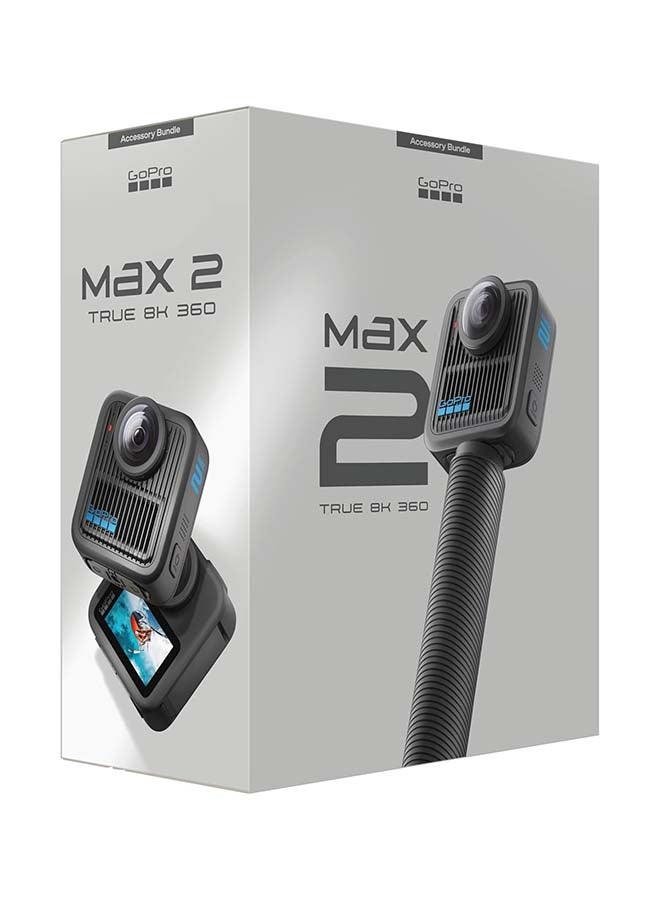 جو برو حزمة ملحقات كاميرا GoPro MAX2 360، فيديو حقيقي بدقة 8K، صور بدقة 29MP، عمود تمديد، بطارية إضافية، بطاقة SD سعة 64GB - Image 3