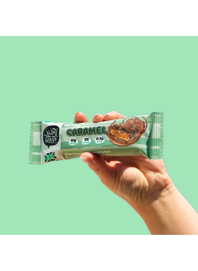 Yubi Bar Vegan Caramel Protein Bars – 12 x 35 g (Total 420 g) – 99 Calories, High Protein & Fibre, Low Sugar, Gluten & Dairy-Free Snack, Made in UK - Image 2