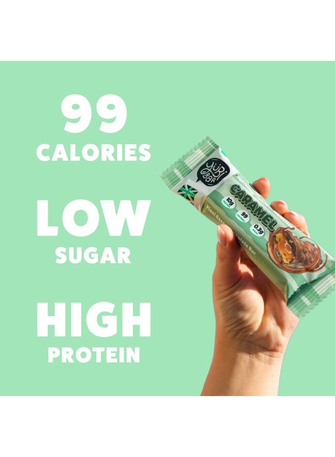 Yubi Bar Vegan Caramel Protein Bars – 12 x 35 g (Total 420 g) – 99 Calories, High Protein & Fibre, Low Sugar, Gluten & Dairy-Free Snack, Made in UK - Image 3