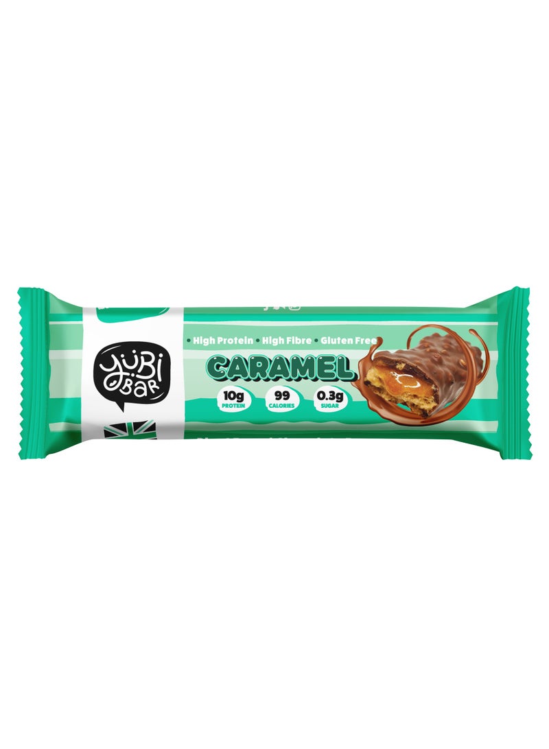 Yubi Bar Vegan Caramel Protein Bars – 12 x 35 g (Total 420 g) – 99 Calories, High Protein & Fibre, Low Sugar, Gluten & Dairy-Free Snack, Made in UK - Image 5