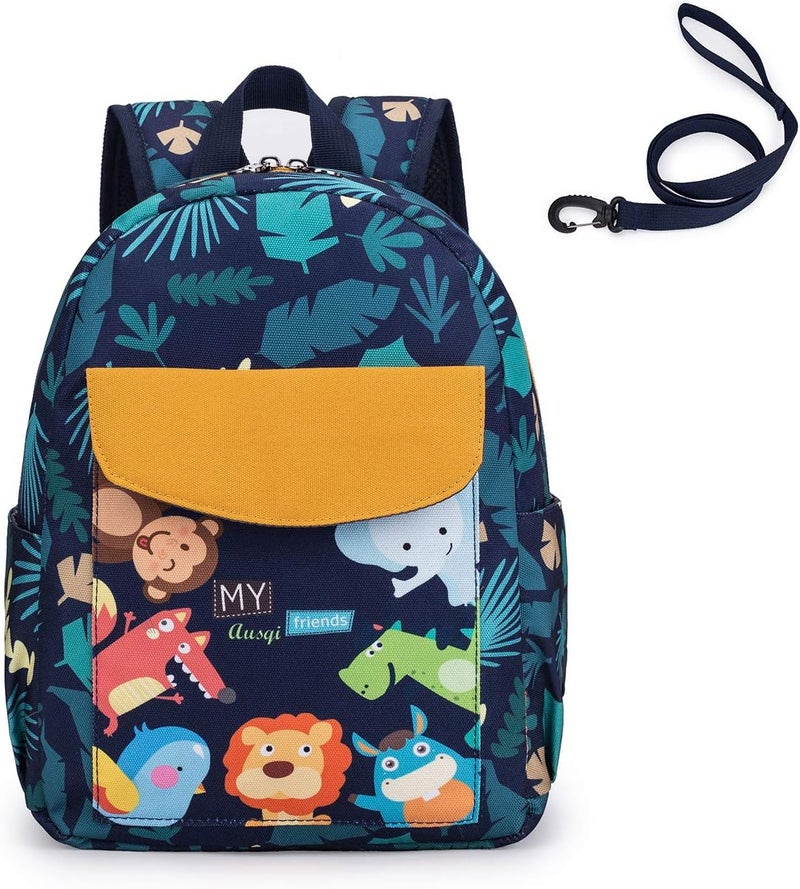willikiva Cute Zoo Little 2d Backpack Kid Backpacks for Girls and Boys Toddler Backpack Waterproof Preschool Safety Harness Leash(Zoo) - Image 1