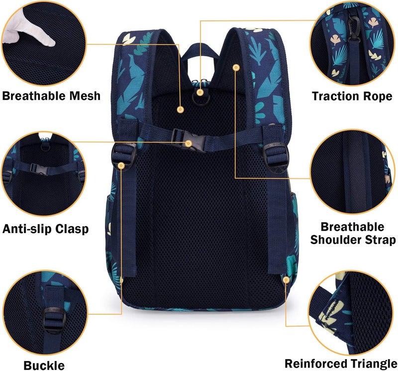 willikiva Cute Zoo Little 2d Backpack Kid Backpacks for Girls and Boys Toddler Backpack Waterproof Preschool Safety Harness Leash(Zoo) - Image 4