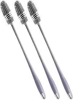 Generic Generic Bottle Mug Brush, Glassware Cleaning Flexible Brush, Long Handle Silicone Bottle Cleaner Brush.(Multicolor) pack of 3 